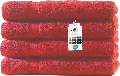 Produktbild von Handtücher 50x100 cm aus 100% Baumwolle im 4er Set, Frottier Handtücher Set 500g/m2