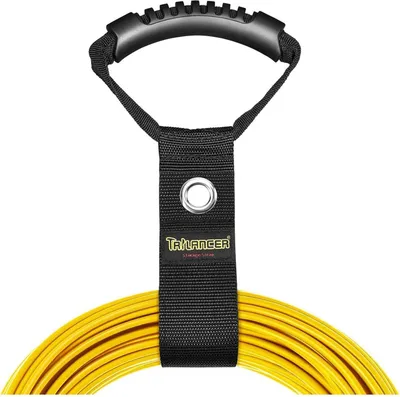 Image de Câble de rallonge Organisateur de tuyau Lot de 2 Poignée Porter Ranger Garage Atelier Velcro Sangle de transport Piscine Tuyaux d'arrosage Câble