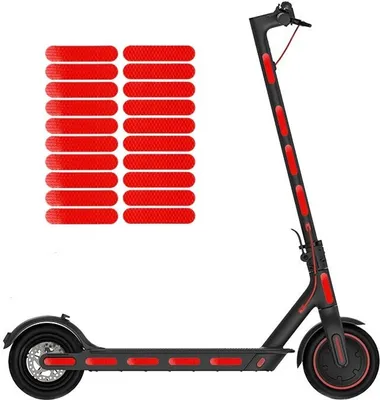 Zdjęcie produktu dla INF Naklejka odblaskowa na skuter Xiaomi M365 Czerwony