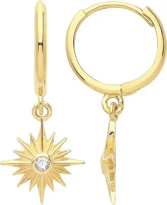 Produktbild von Exklusive 9 Karat (375) Gold Damen - Paar Ohrringe mit Zirkonia - 22mm*9mm; TRS36337