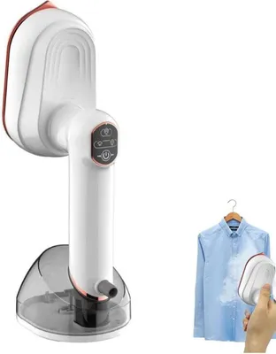 Produktbild von Tragbarer 2-in-1 Steamer & Bügeleisen, Handlicher Reise-Dampfer für Seide, Baumwolle, Denim, Schnelles Glätten von Falten, 7,8OZ Wassertank