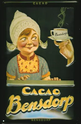Produktbild von Blechschild Cacao Bensdorp Kakao Holland Retro Schild Nostalgieschild