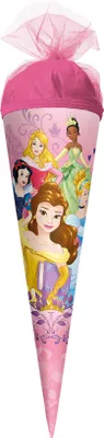 Produktbild von ROTH Geschenk-Schultüte klein Disney Princess 50 cm rund Tüllverschluss Zuckertüte Schulanfang