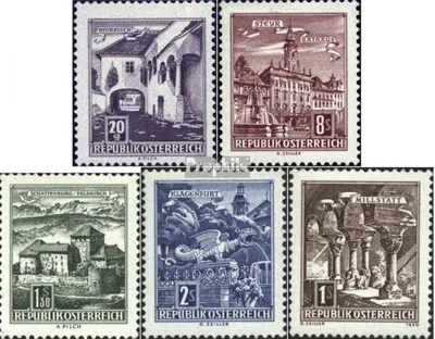Produktbild von Briefmarken Österreich 1961 Mi 1102,1194,1232,1256,1324 (kompl.Ausg.) gestempelt Freimarken