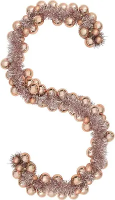 Image de vidaXL Guirlande de boules de Noël or rose 186 cm Polystyrène