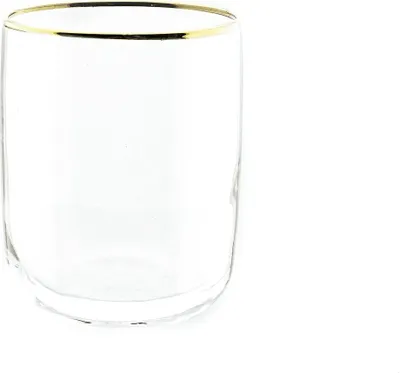 Produktbild von 6er Set Pasabahce Iconic Wassergläser Golden Touch Wasser-Gläser Ikonisches Hi-Ball Glas 280cc Gold