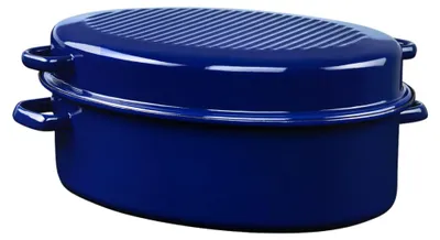 Obrázek produktu pro RIESS 0442-012, 9 l, Modrá, Smalt, Plyn, Keramický, Indukční, 450 °C, 420 mm