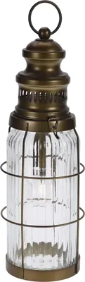 Obrázok produktu pre Lampión s LED žiarovkou 38 cm sklo / kov