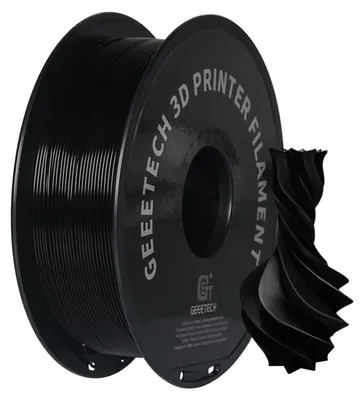 Produktbild von Geeetech PETG-Filament fuer 3D-Drucker 1,75 mm Massgenauigkeit ¡À0,03 mm 1 kg 3D-Druckmaterialspule (2,2 lbs) šC Schwarz