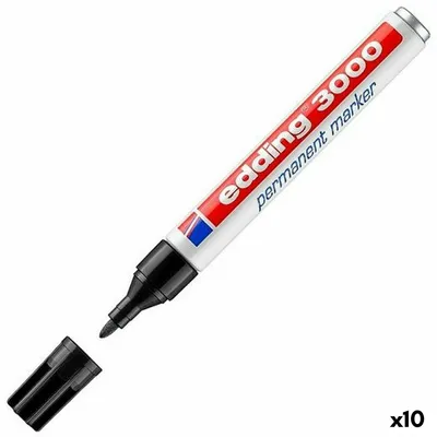 Obrázek produktu pro 10x Edding 3000-001 permanentní popisovač - plnitelný, 1,5 - 3 mm, černý