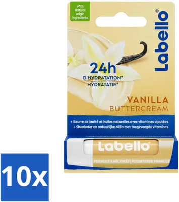 Produktbild von Labello Lippenbalsam Vanille-Buttercreme 4,8 gr - Vorteilspack - 10 Stücke