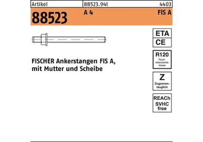 Produktbild von Ankerstange R 88523 FIS A M 12x160 A 4 Mutter/Scheibe