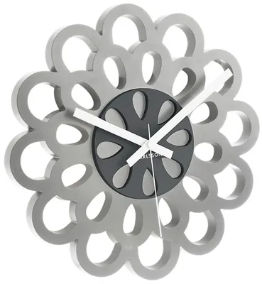 A close-up, studio shot of a decorative wall clock.