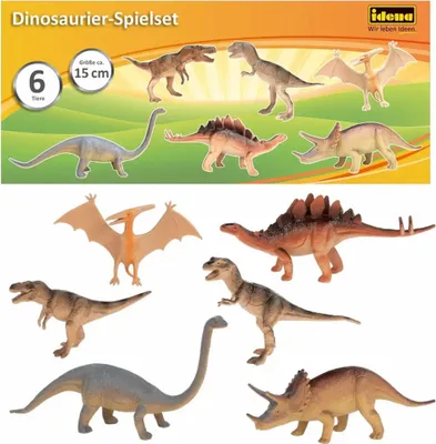 Produktbild von Idena Spielfiguren-Set  Dinosaurier 15cm 6teilig, Dinosaurierset groß