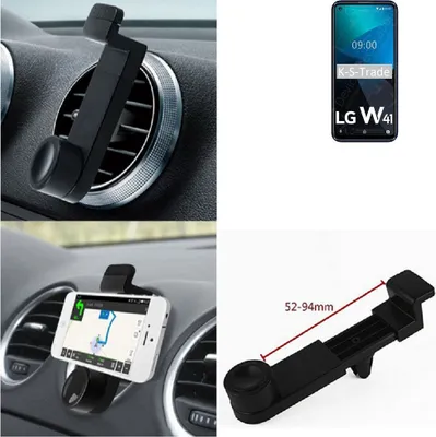 Produktbild von K-S-Trade Lüftungshalterung kompatibel mit LG Electronics W41 KFZ-Halterung Autohalterung Handy-halterung Lüftungsgitter Lüftungsschlitze Schwarz