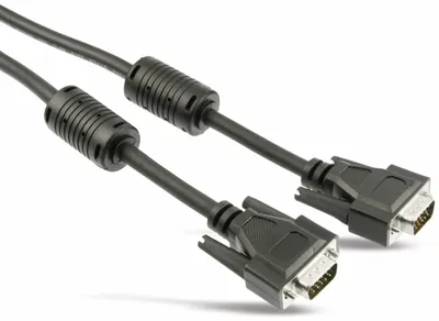 Immagine prodotto di Cavo di collegamento VGA, maschio-maschio, ferrite, nero, 10 m