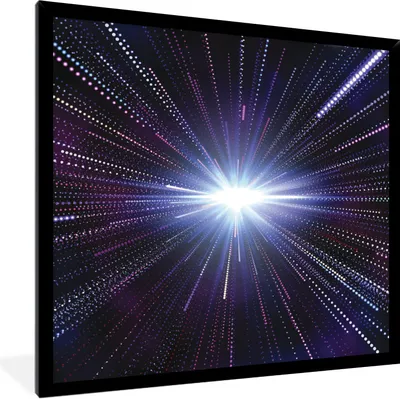 Produktbild von MuchoWow® Gerahmtes Poster Eine Illustration eines Sterns in der Milchstraße 40x40 cm - Poster mit Schwarzem Bilderrahmen Wandposter Rahmen Foto Bilder - Mit Rahmen - Wanddekoration Schlafzimmer