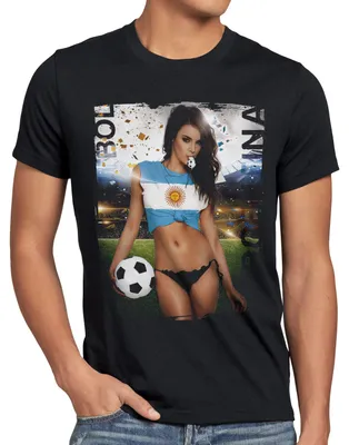 Produktbild von style3 WM 2026 Soccer Girl Herren T-Shirt Fußball Weltmeisterschaft Fan-Outfit Deutschland Schwarz