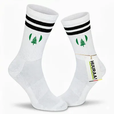 Produktbild von Huuraa Uni Socken Norfolk Flagge Herz 37/41 Black Baumwolle Tennissocken Geschenkidee