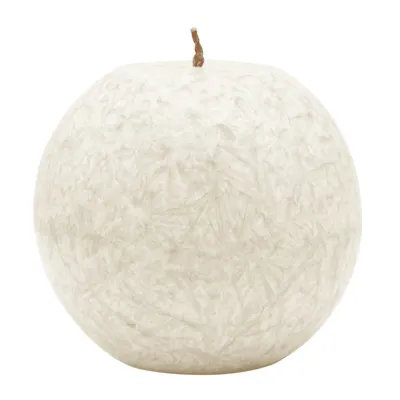Produktbild von Kugelkerze aus Stearin, Elfenbein, Ø80 mm, 100% pflanzliches Wachs, KERZENFARM HAHN, Brenndauer ca. 25h