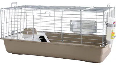 Productafbeelding van Savic Konijnenkooi Nero 3 de Luxe compleet met accessoires in 4 kleuren Lichtgrijs