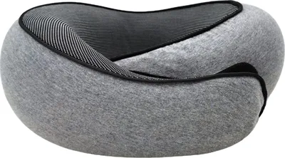 Produktbild von Memory Foam Reise-Nackenkissen, 360-Grad-Unterstützung, U-förmiges Flugzeugkissen mit verstellbarem Befestigungsband, Nickerchenkissen