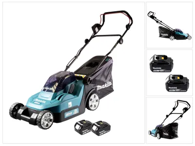 Produktbild von Makita DLM 382 T2 Akku Rasenmäher 36 V ( 2x 18 V ) 38 cm 40 l + 2x Akku 5,0 Ah -  ohne Ladegerät