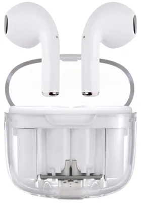 Image de Casque Bluetooth sans fil NK Transparente – Design carré, commandes tactiles