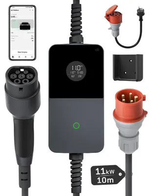 Produktbild von Mobile Wallbox, 11 kW – 3-phasen Aufladung – 10 Meter Kabel