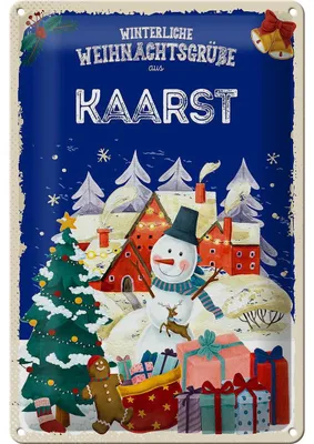 Produktbild von Blechschild Weihnachtsgrüße aus KAARST 20x30cm