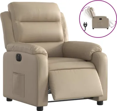 Image de Fauteuil inclinable électrique Cappuccino Similicuir