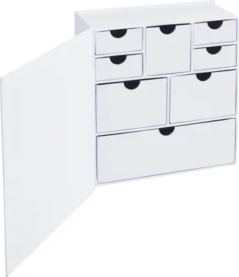 Produktbild von VBS Schachtel-Schrank, 8-schübig, Karton, Weiß