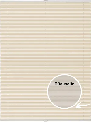 Produktbild von Thermo-Plissee auf Maß für Fenster zum Anschrauben in Glasleiste Farbe: Hellapricot, Größe: B): 71-80 cm, H): 151-200 cm