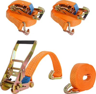 Produktbild von 2x Spanngurt Ratschen Zurrgurt 8m 5000kg 5t 5to ORANGE 2-tlg.