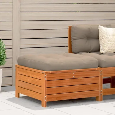 Produktbild von Design Gartenhocker Wachsbraun 62x63,5x32 cm Massivholz Kiefer, Gartensofas 2024 Neu