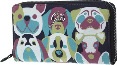 Immagine prodotto di Gabs Pelle portafoglio GMONEY17 Animals + Bull Wallet Pop Dogs Vinaigrette multicolore