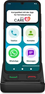 SPC Zeus 2 Pro - Smartphone für Senioren Kompatible mit App Fernverwaltung und -ortung, Easy-Mode, physische Tasten, 6" Display, Dual-Kamera, 128GB