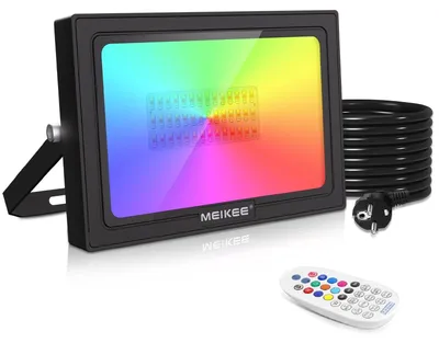 LED-Außenstrahler RGB 60 W, Farbwechsel, IP66, mit Fernbedienung