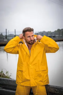Produktbild von Arbeitsjacke Regenjacke PolyurethanRegenjacke gelb Größe M