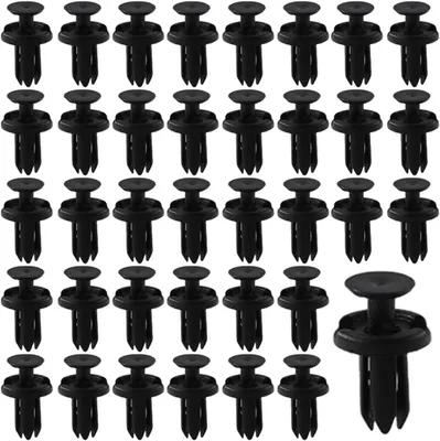 Imagen del producto de Clips de sujeción de plástico, remaches de expansión de 5 mm, paquete de 50 unidades, para automóviles y espacios interiores