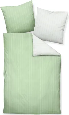 Produktbild von Janine Design Mako-Soft-Seersucker Bettwäsche-Garnitur TANGO 20020 Farbe lindgrün Größe 155x200 + 80x80 cm