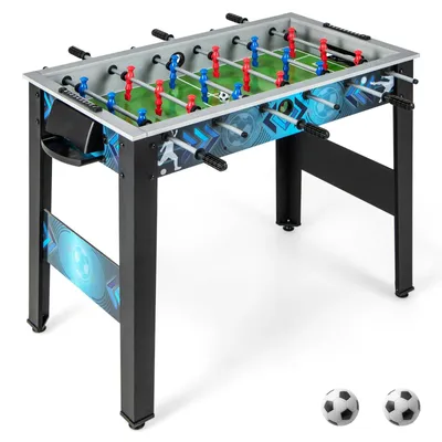 Produktbild von Kinder Tischkicker - Fußballtisch aus Holz - Mit 2 Bällen - 18 Spielfiguren - Spieltisch - Schwarz