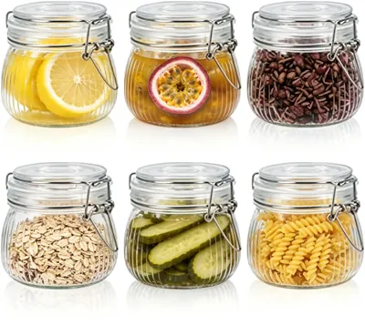 Immagine prodotto di Omgoods - Set di 6 barattoli ermetici da 500 ml per conservare spezie