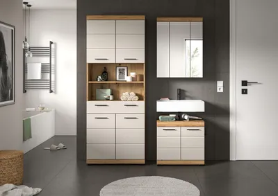 Produktbild von Badezimmer-Set >Scout< in Evoak Oak / Kaschmir - 149x191x34cm (BxHxT)