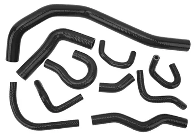 Image de Kit de tuyaux de radiateur en silicone, tuyaux, kit de tuyaux de circulation d'eau de refroidissement pour CR-X de 1988 à 1991, noir