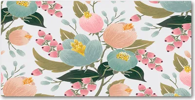 Produktbild von Tulup Glas-Bild -140x70- Wandkunst Dekorative Wand für Küche & Wohnzimmer - Blumen & Pflanzen - Blumenmuster - Mehrfarbig