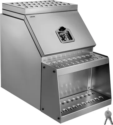 Produktbild von VEVOR Sattel-Trittkasten, 457x695x645 mm, Werkzeugkasten zur Seitenmontage, Sattel-Trittbrett-Seitenaufbewahrungskasten mit T-Griff, Schloss & Schlüsseln für Sattelschlepper, Pritschenanhänger