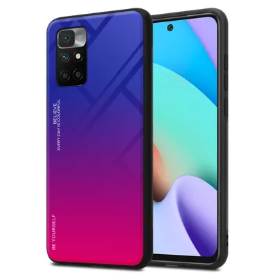 Produktbild von Cadorabo Hülle für Xiaomi RedMi 10 / RedMi NOTE 11 4G Schutz Hülle in Schwarz Handyhülle TPU Etui Cover Case Tempered