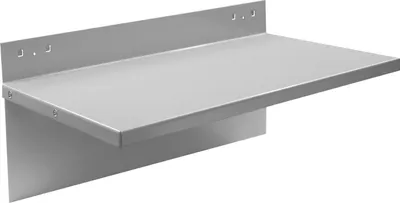 Produktbild von Stahlblech-Ablage für Lochplatte | BxT 43,5x25cm | Weissaluminium