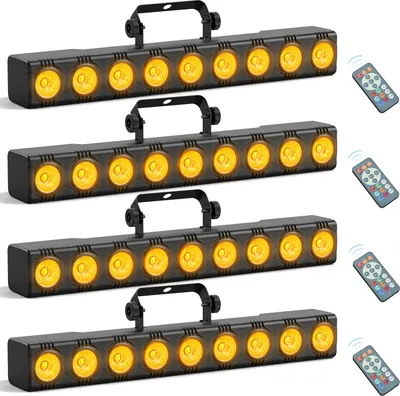 Zdjęcie produktu dla Efekt reflektora scenicznego, 9 świateł LED RGBW, wiele trybów sterowania, 4 sztuki, wtyczka UE